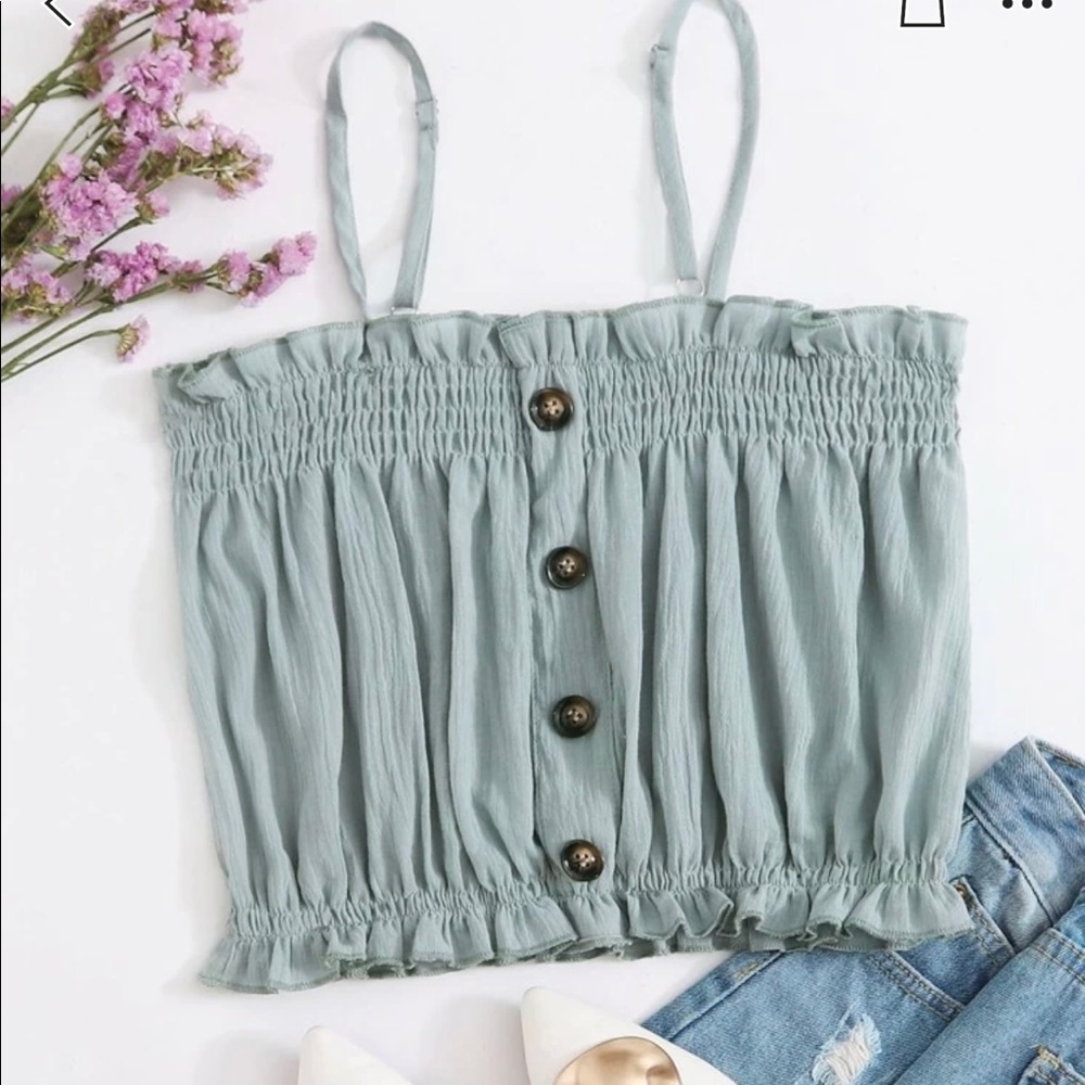 Button Front Cami Top